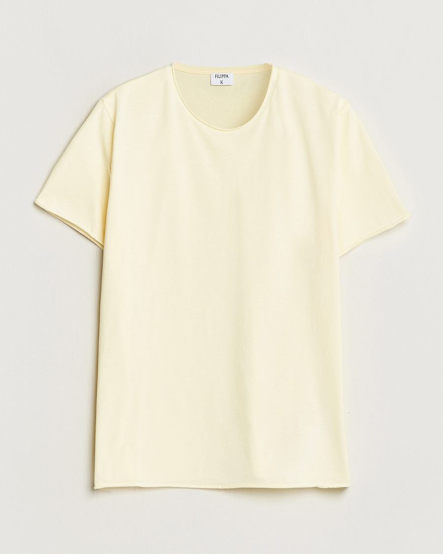 Uomini | T-shirt | Filippa K | Roll Neck Crew Neck T-Shirt Soft Yellow