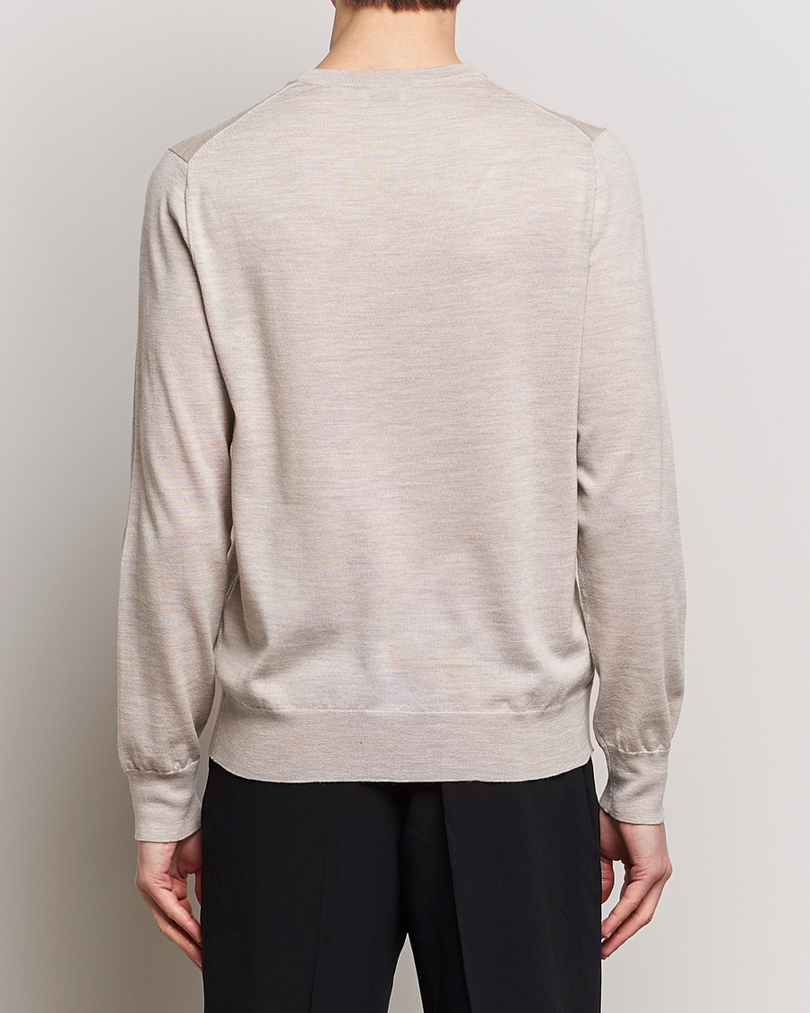 Uomini | Maglieria | Filippa K | Merino Round Neck Sweater Beige Melange