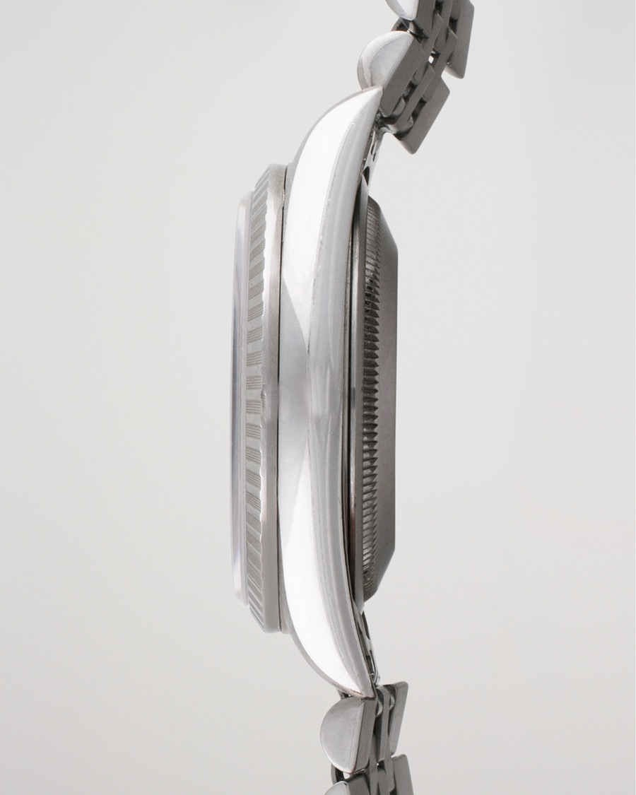 Uomini | Rolex Pre-Owned Datejust 16220 Oyster Perpetual Black Steel Black Steel Black | Rolex Pre-Owned | Datejust 16220 Oyster Perpetual Black Steel Black Steel Black