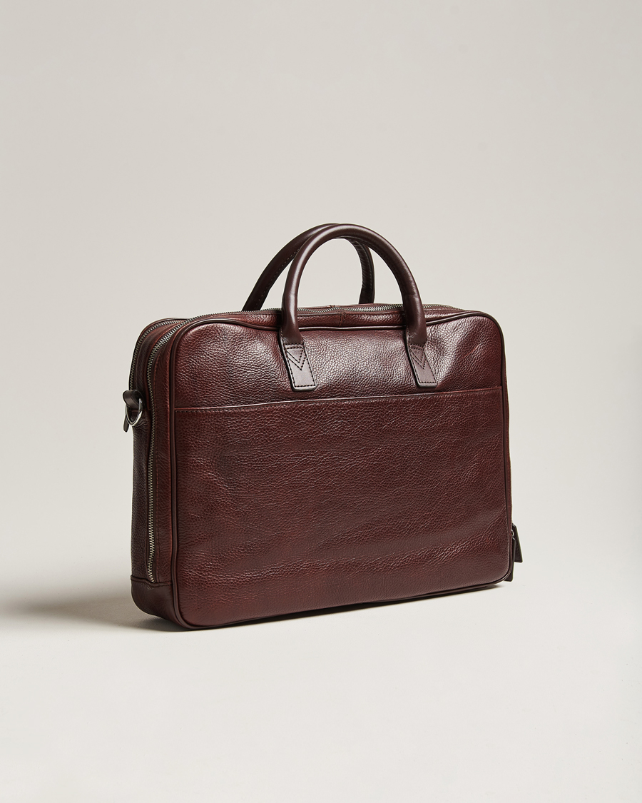 Uomini | Borse | Loake Shoemakers | Westminster Grain Leather Briefcase Dark Brown