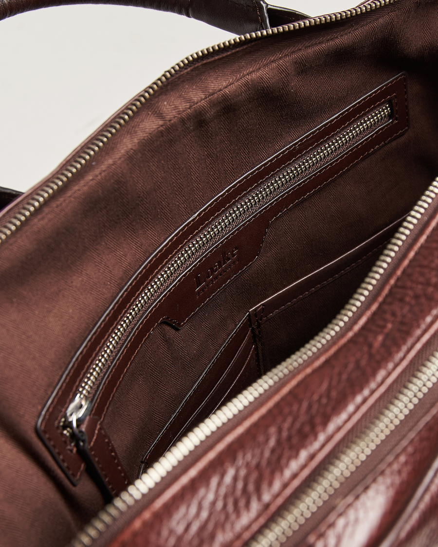 Uomini | Borse | Loake Shoemakers | Westminster Grain Leather Briefcase Dark Brown