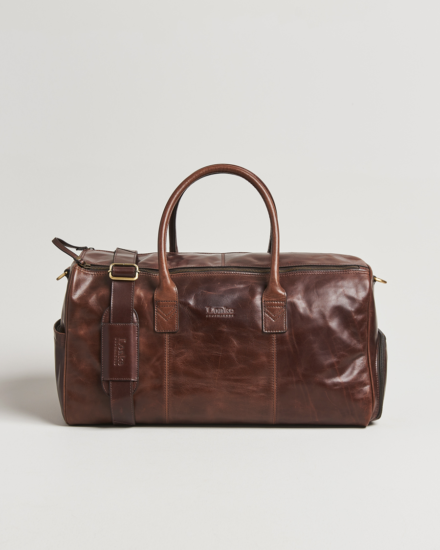 Uomini | Borse | Loake Shoemakers | Devon Leather Travel Bag Dark Brown