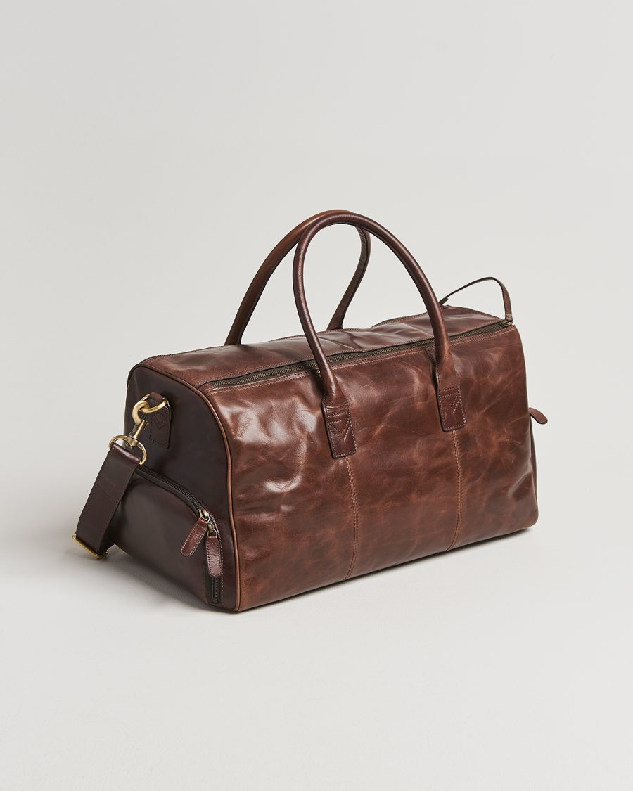 Uomini | Borse | Loake Shoemakers | Devon Leather Travel Bag Dark Brown