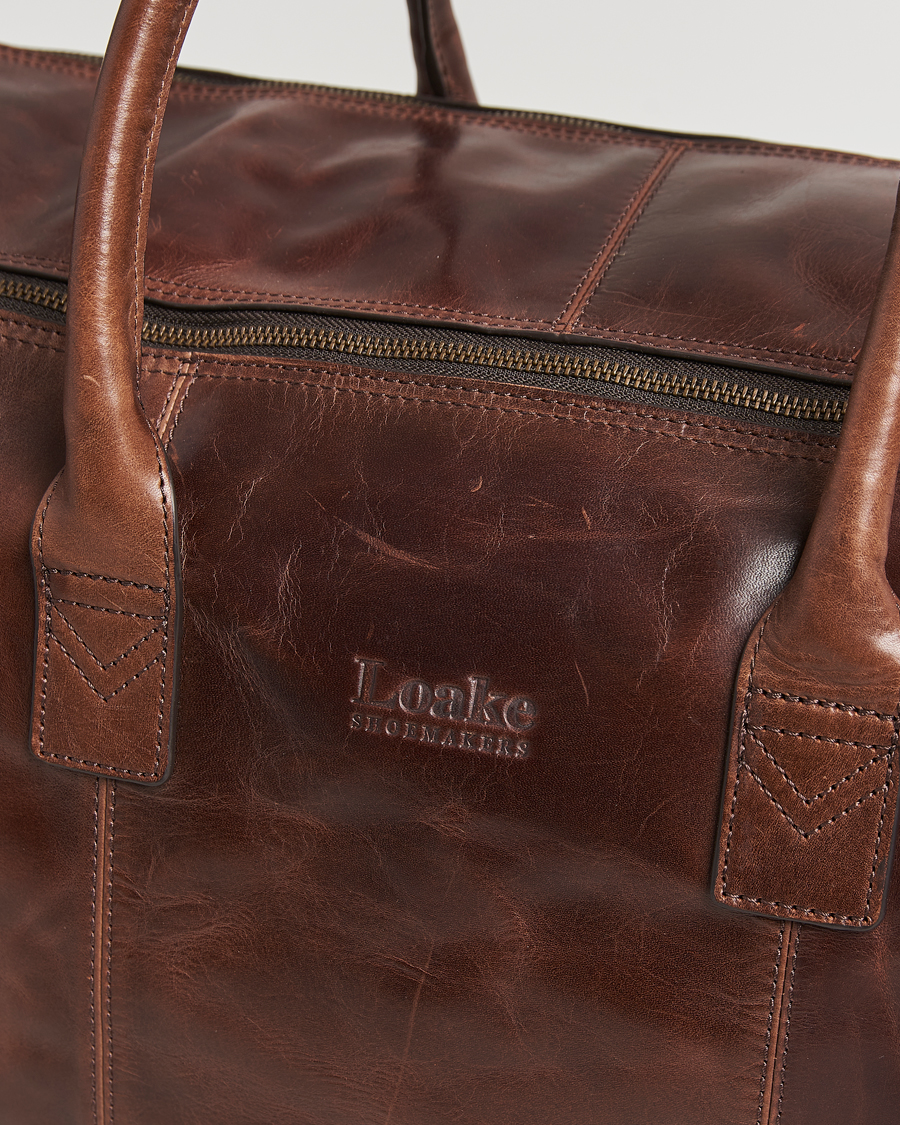 Uomini | Borse | Loake Shoemakers | Devon Leather Travel Bag Dark Brown