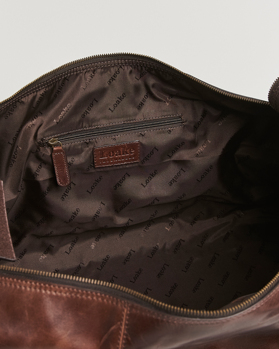Uomini | Borse | Loake Shoemakers | Devon Leather Travel Bag Dark Brown