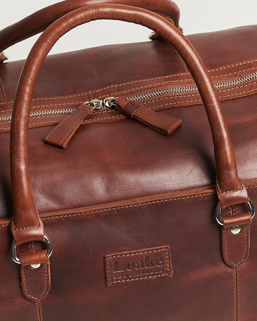 Uomini | Loake 1880 Norfolk Leather Travel Bag Cedar | Loake 1880 | Norfolk Leather Travel Bag Cedar