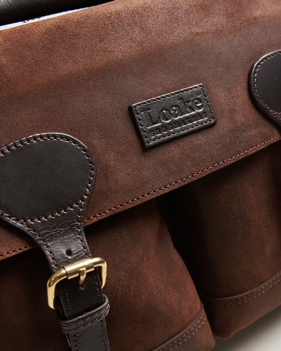 Uomini | Loake 1880 Blackfriars Suede/Leather Briefcase Brown | Loake 1880 | Blackfriars Suede/Leather Briefcase Brown