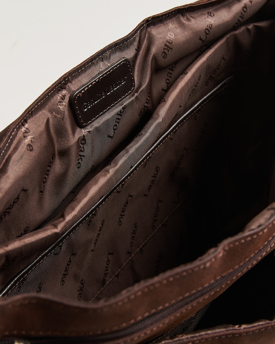 Uomini | Loake 1880 Blackfriars Suede/Leather Briefcase Brown | Loake 1880 | Blackfriars Suede/Leather Briefcase Brown