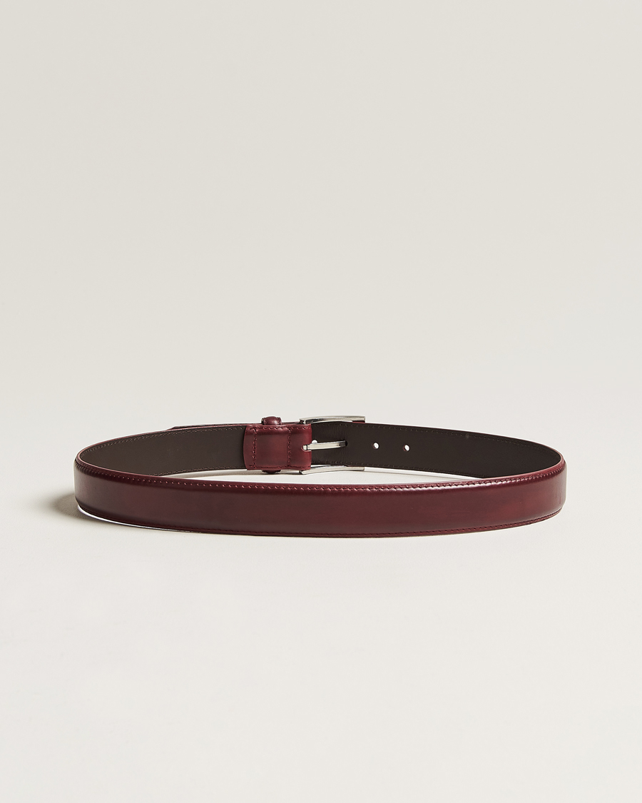 Uomini | Cinture | Loake Shoemakers | Philip Leather Belt Burgundy