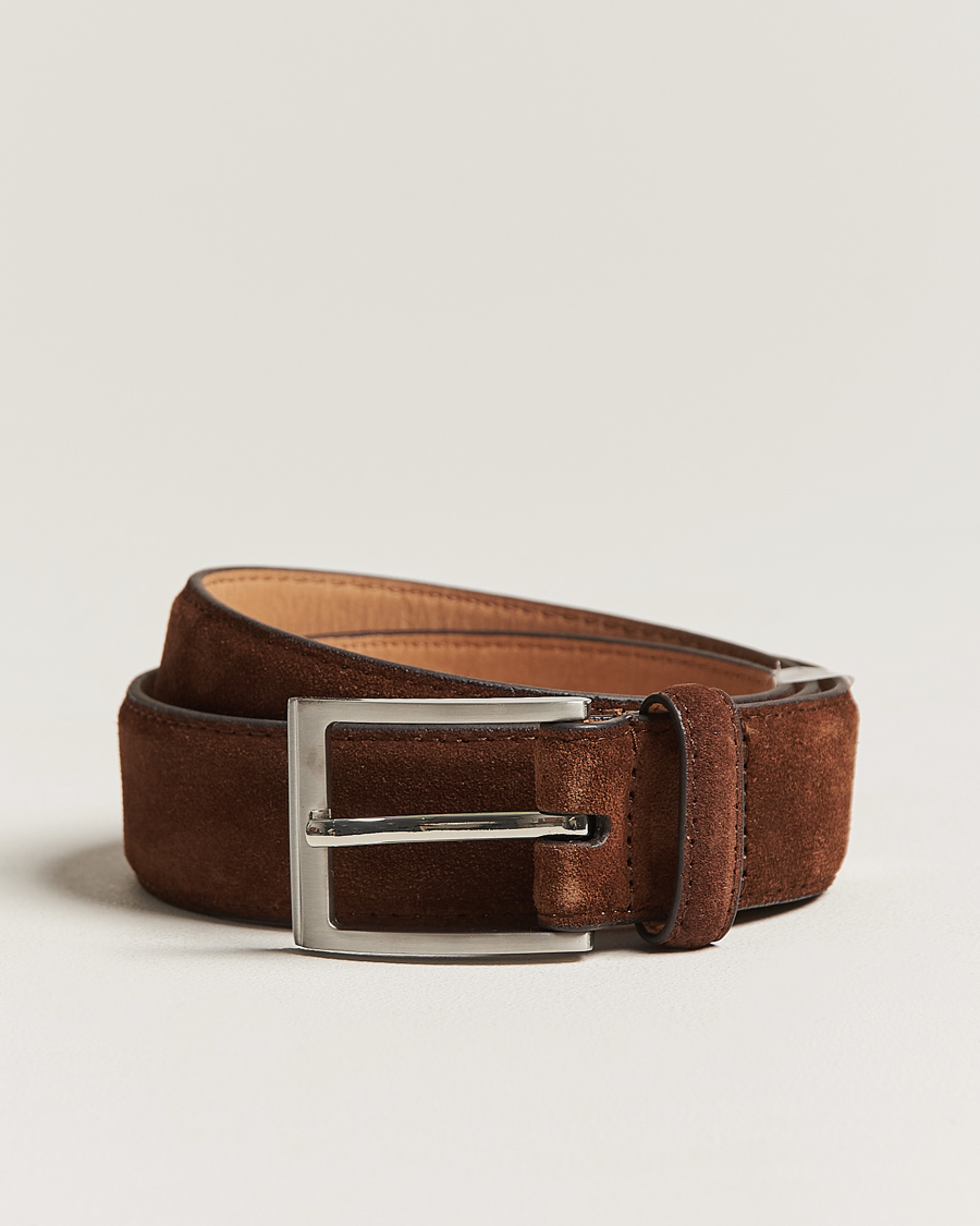 Uomini | Cinture | Loake Shoemakers | William Suede Belt Brown
