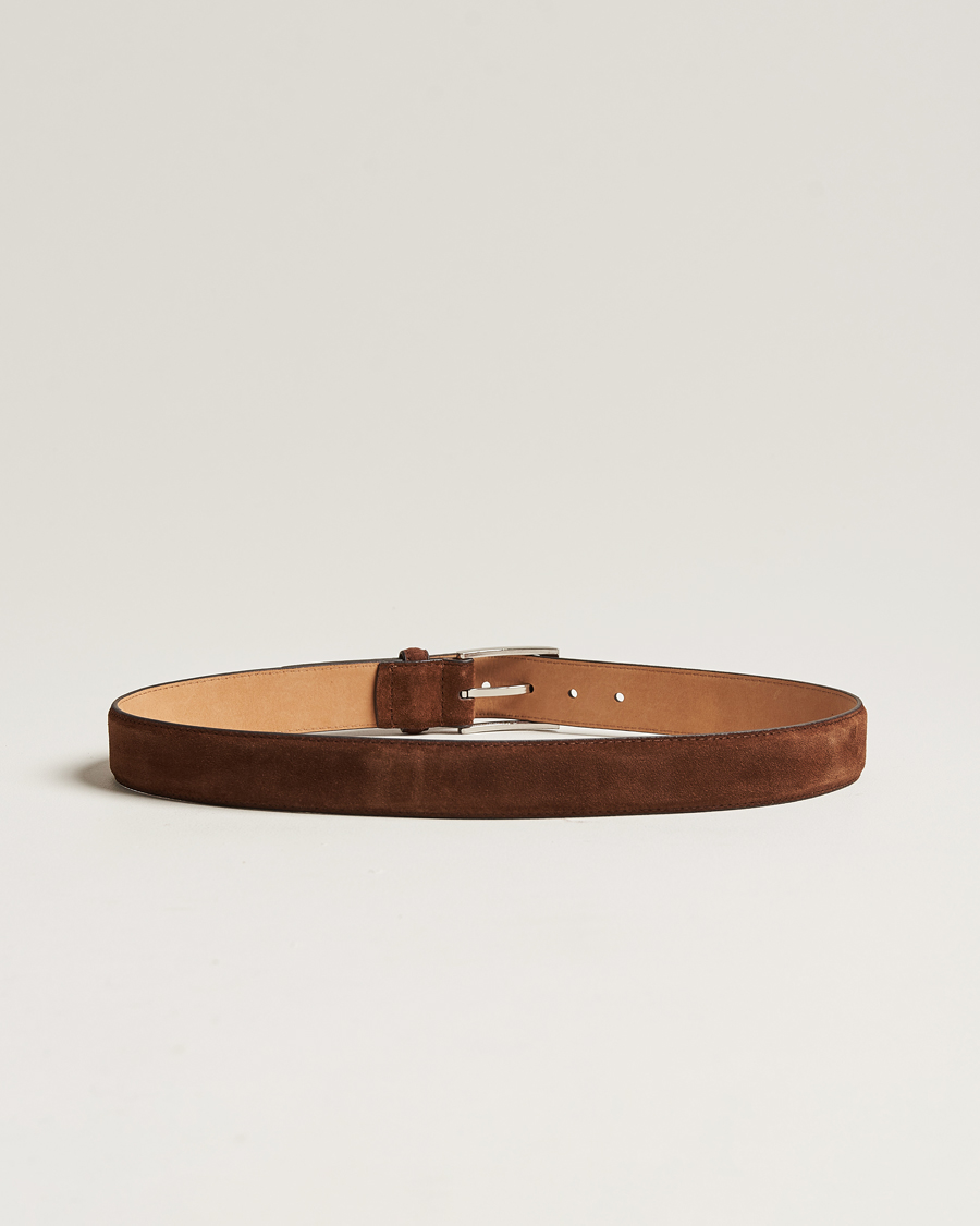 Uomini | Cinture | Loake Shoemakers | William Suede Belt Brown