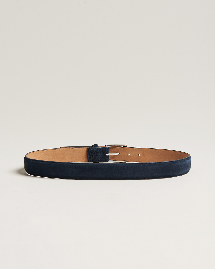 Uomini | Cinture | Loake Shoemakers | William Suede Belt Navy