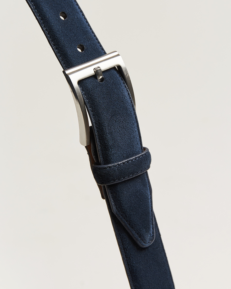 Uomini | Cinture | Loake Shoemakers | William Suede Belt Navy