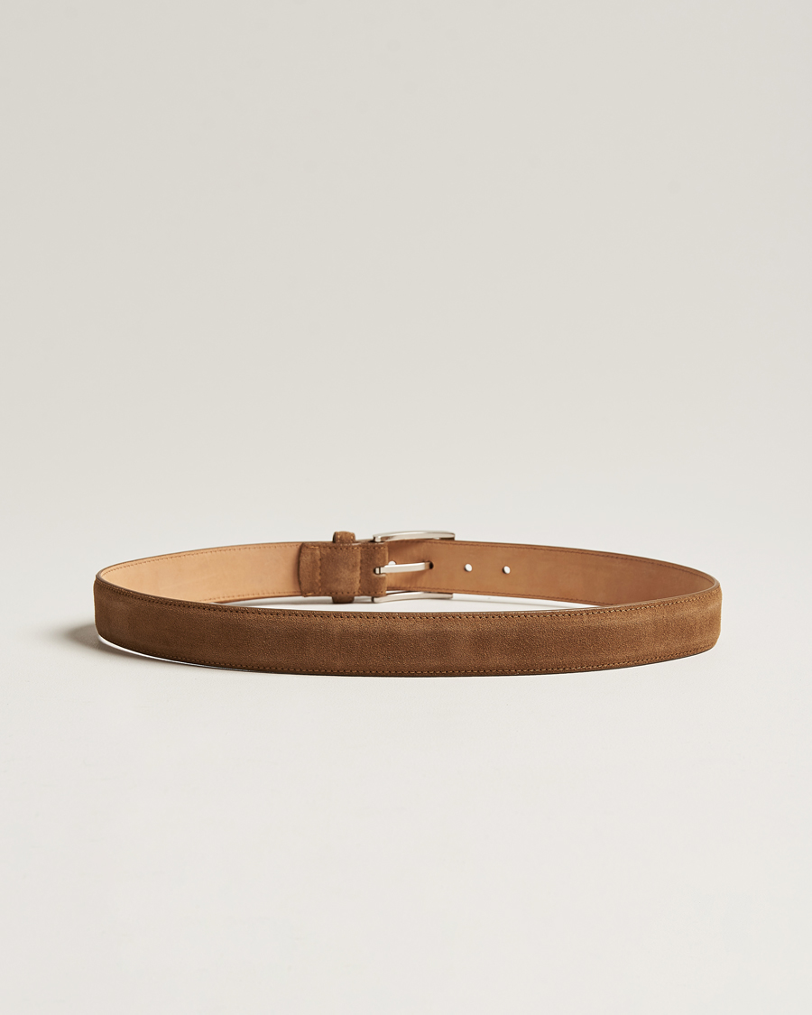 Uomini | Cinture | Loake Shoemakers | William Suede Belt Tan