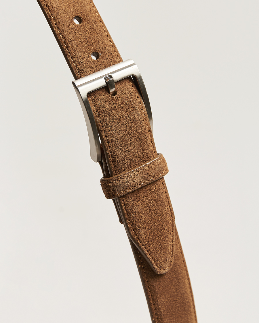Uomini | Cinture | Loake Shoemakers | William Suede Belt Tan