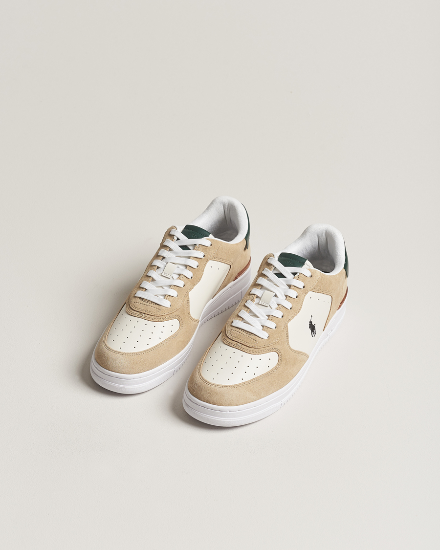 Uomini | Polo Ralph Lauren Masters Court Leather/Suede Sneaker White | Polo Ralph Lauren | Masters Court Leather/Suede Sneaker White