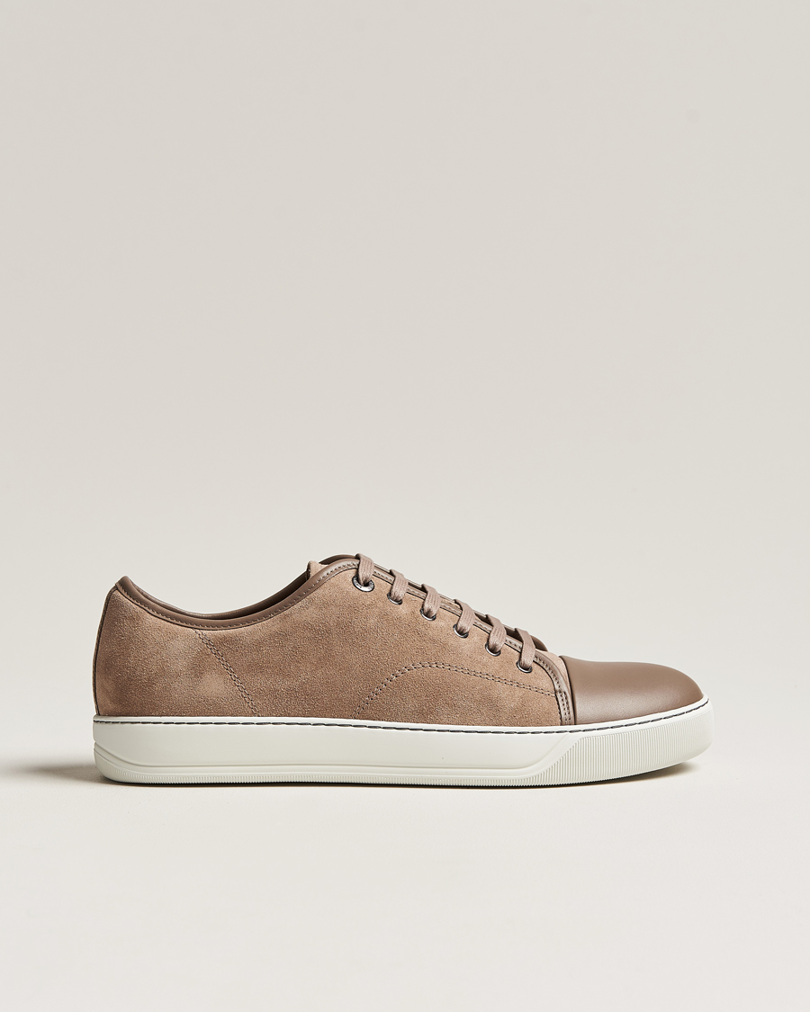 Uomini | Lanvin Nappa Cap Toe Sneaker Beige | Lanvin | Nappa Cap Toe Sneaker Beige