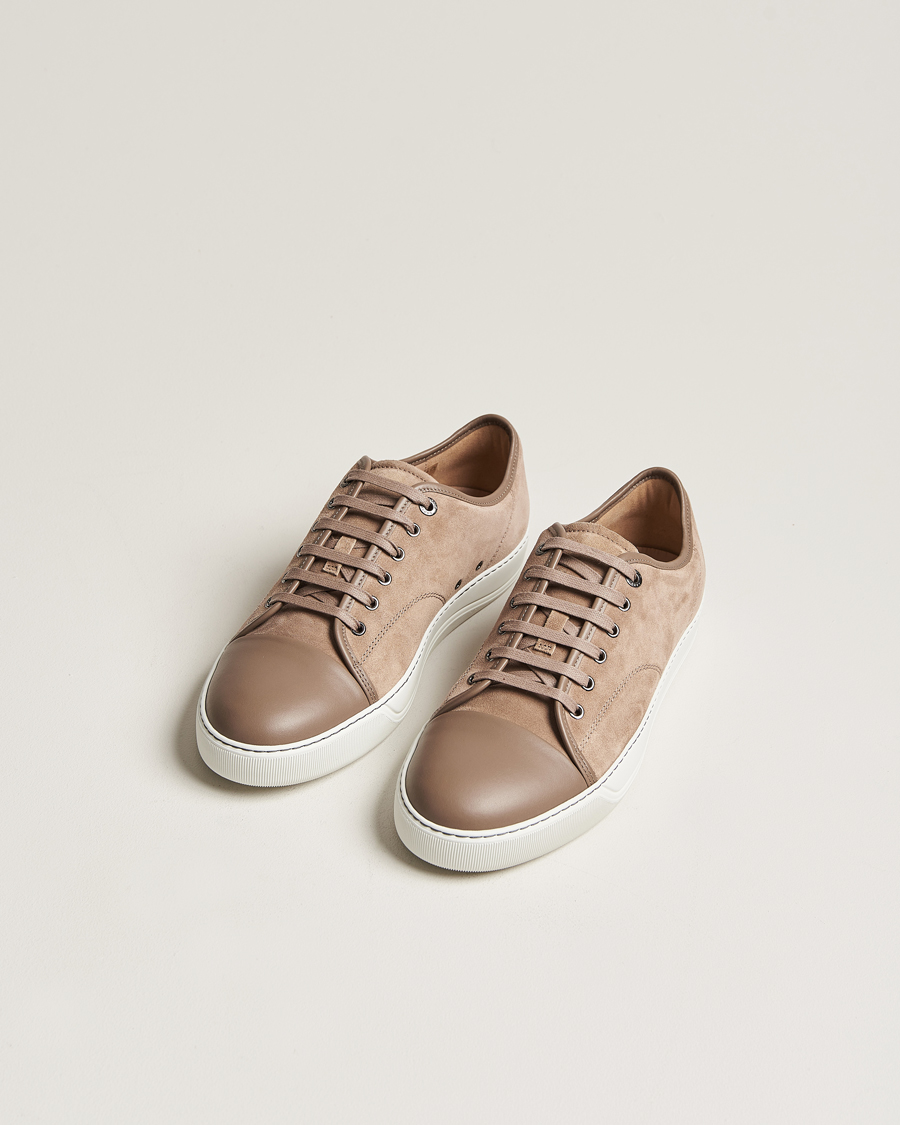 Uomini | Lanvin Nappa Cap Toe Sneaker Beige | Lanvin | Nappa Cap Toe Sneaker Beige