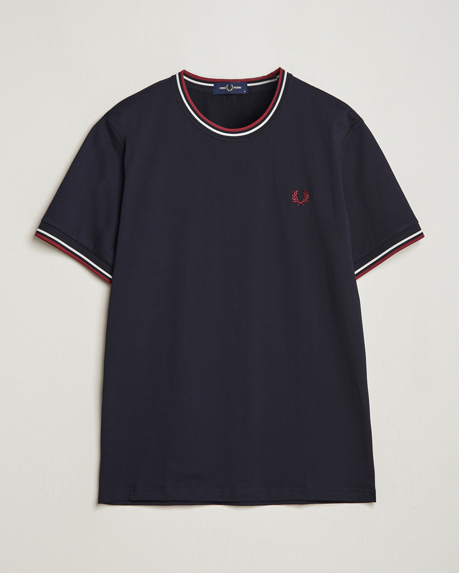 Uomini | T-shirt | Fred Perry | Twin Tipped T-Shirt Navy