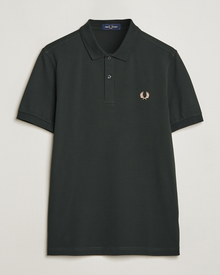 Uomini | Polo | Fred Perry | Plain Polo Shirt Night Green