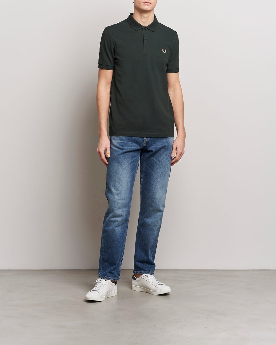 Uomini | Polo | Fred Perry | Plain Polo Shirt Night Green