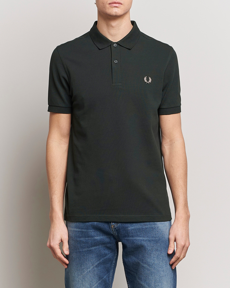 Uomini | Polo | Fred Perry | Plain Polo Shirt Night Green