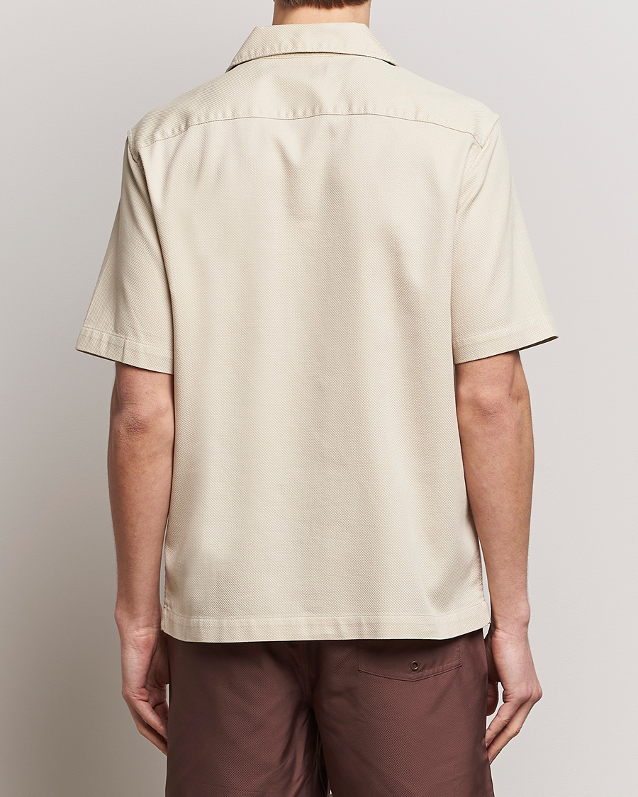 Uomini | Camicie | Fred Perry | Pique Textured Short Sleeve Shirt Oatmeal