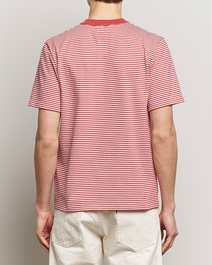 Uomini | T-shirt | Armor-lux | Callac Héritage Stripe T-Shirt Cardinal/Milk