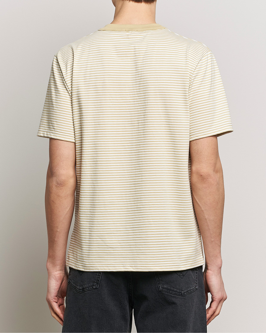 Uomini | T-shirt | Armor-lux | Callac Héritage Stripe T-Shirt Pale Olive/Milk