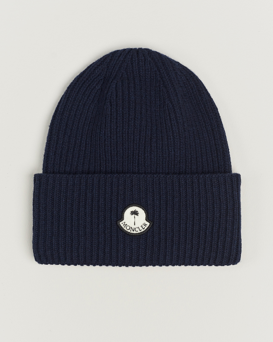 Uomini | Moncler Genius Rib Knit Beanie Navy | Moncler Genius | Rib Knit Beanie Navy