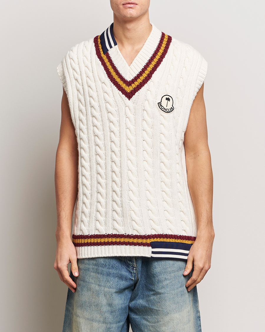 Uomini | Maglieria | Moncler Genius | Patchwork Crickett Vest Off White