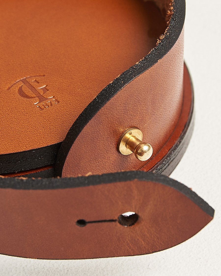 Uomini | Casa | Tärnsjö Garveri | Leather Coaster Set 006 Light Brown