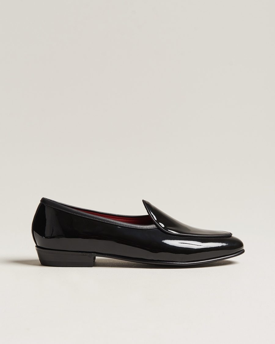 Uomini | Baudoin & Lange Sagan Patent Loafers Black Calf | Baudoin & Lange | Sagan Patent Loafers Black Calf