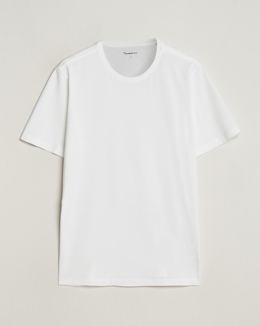 Uomini | T-shirt | KnowledgeCotton Apparel | Agnar Basic T-Shirt Bright White