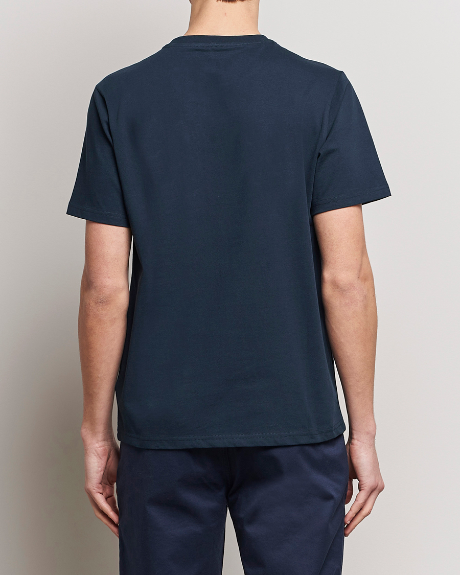 Uomini | T-shirt | KnowledgeCotton Apparel | Loke Badge T-Shirt Total Eclipse