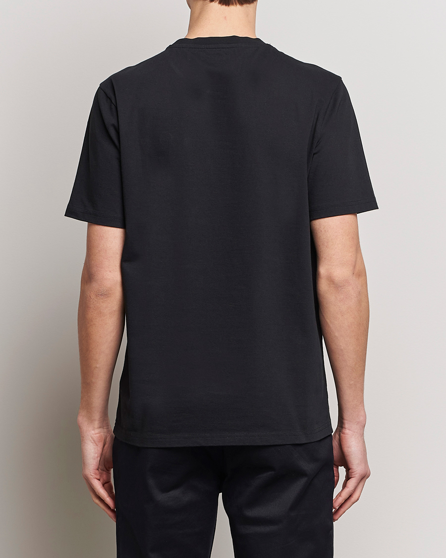 Uomini | T-shirt | KnowledgeCotton Apparel | Loke Badge T-Shirt Jet Black