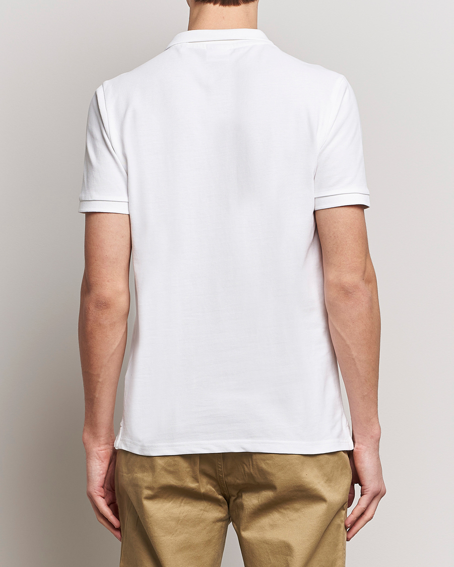 Uomini | Polo | KnowledgeCotton Apparel | Toke Badge Polo Bright White