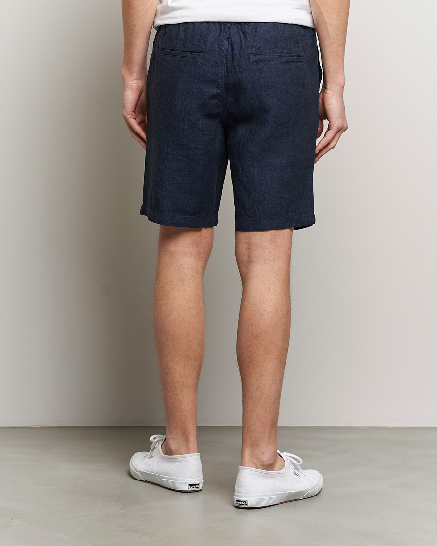 Uomini | Pantaloncini | KnowledgeCotton Apparel | Loose Linen Shorts Total Eclipse