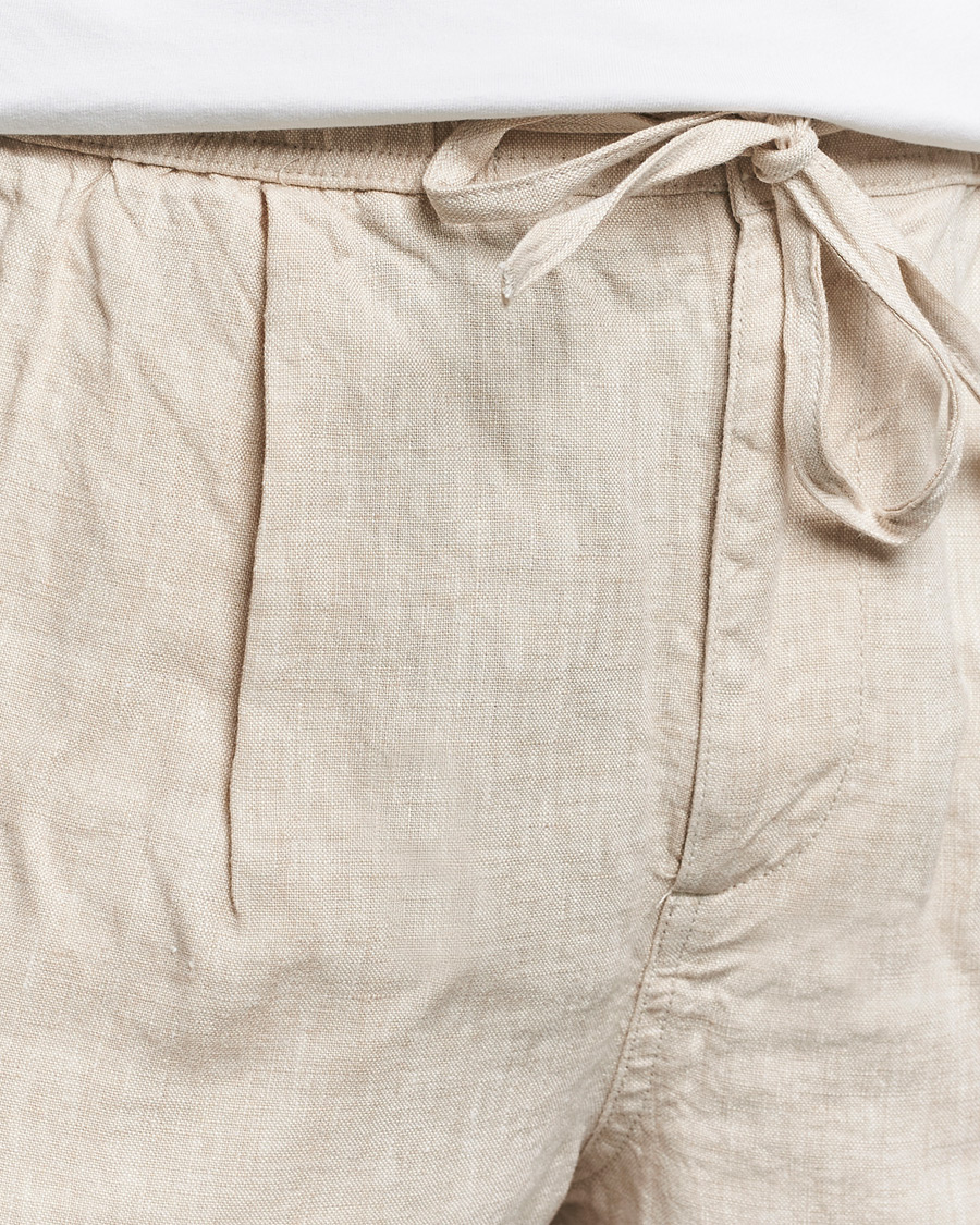 Uomini | Pantaloncini | KnowledgeCotton Apparel | Loose Linen Shorts Light Feather Grey