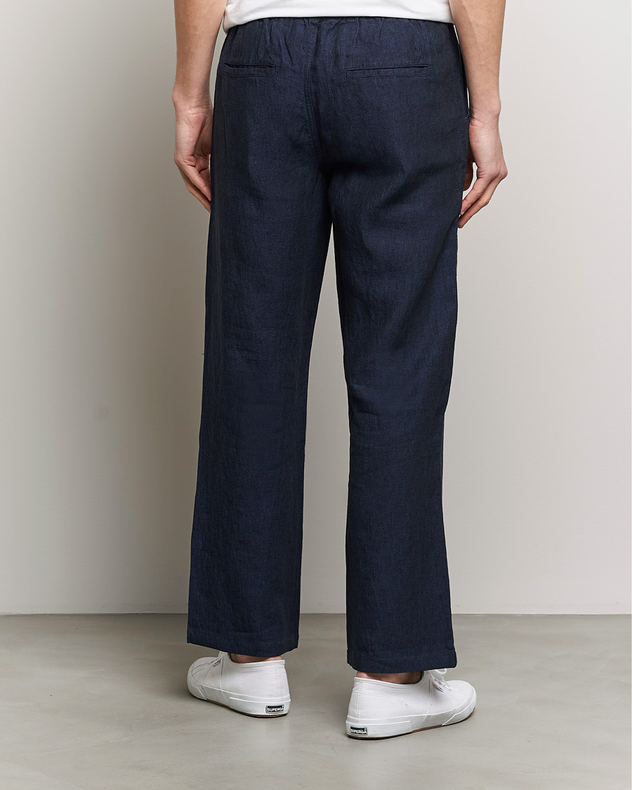 Uomini | Pantaloni | KnowledgeCotton Apparel | Loose Linen Pants Total Eclipse