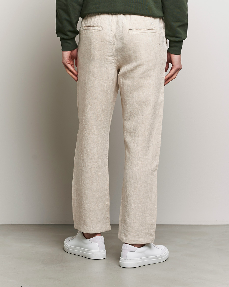 Uomini | Pantaloni | KnowledgeCotton Apparel | Loose Linen Pants Light Feather Grey