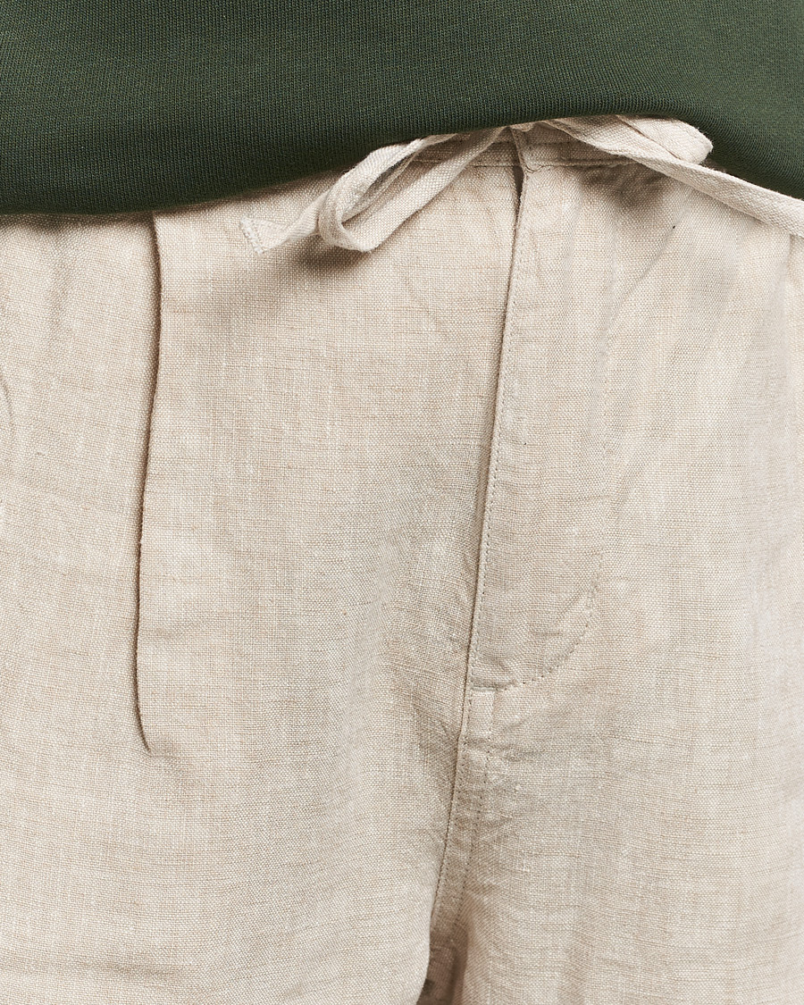 Uomini | Pantaloni | KnowledgeCotton Apparel | Loose Linen Pants Light Feather Grey