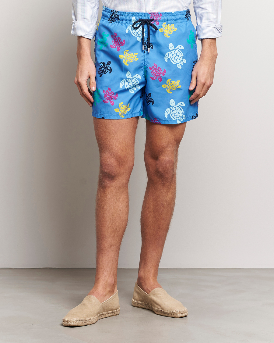 Uomini | Costumi da bagno | Vilebrequin | Moorea Tortues Swim Shorts Blue