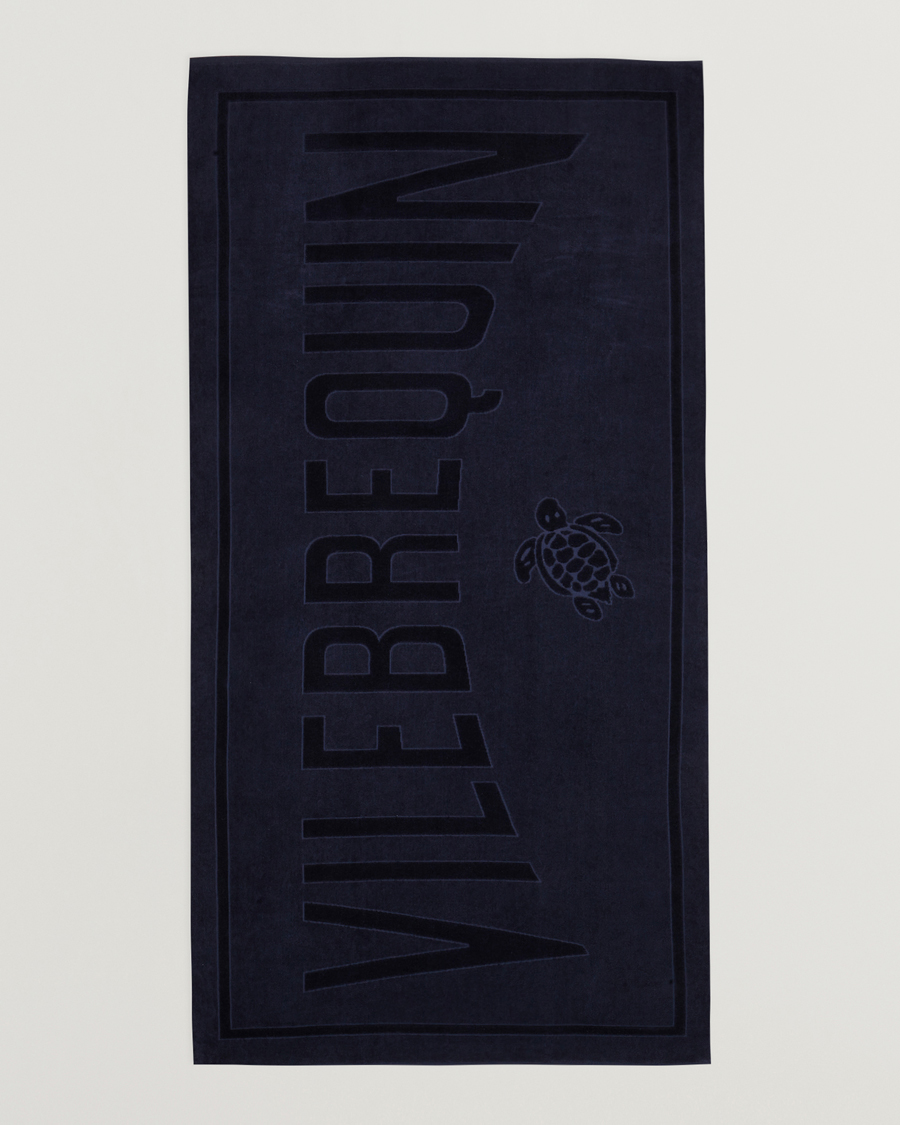 Uomini | Vilebrequin Sand Organic Cotton Towel Bleu Marine | Vilebrequin | Sand Organic Cotton Towel Bleu Marine