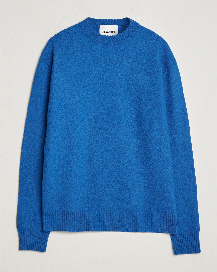 Uomini | Maglieria | Jil Sander | Lightweight Merino Wool Sweater Space Blue