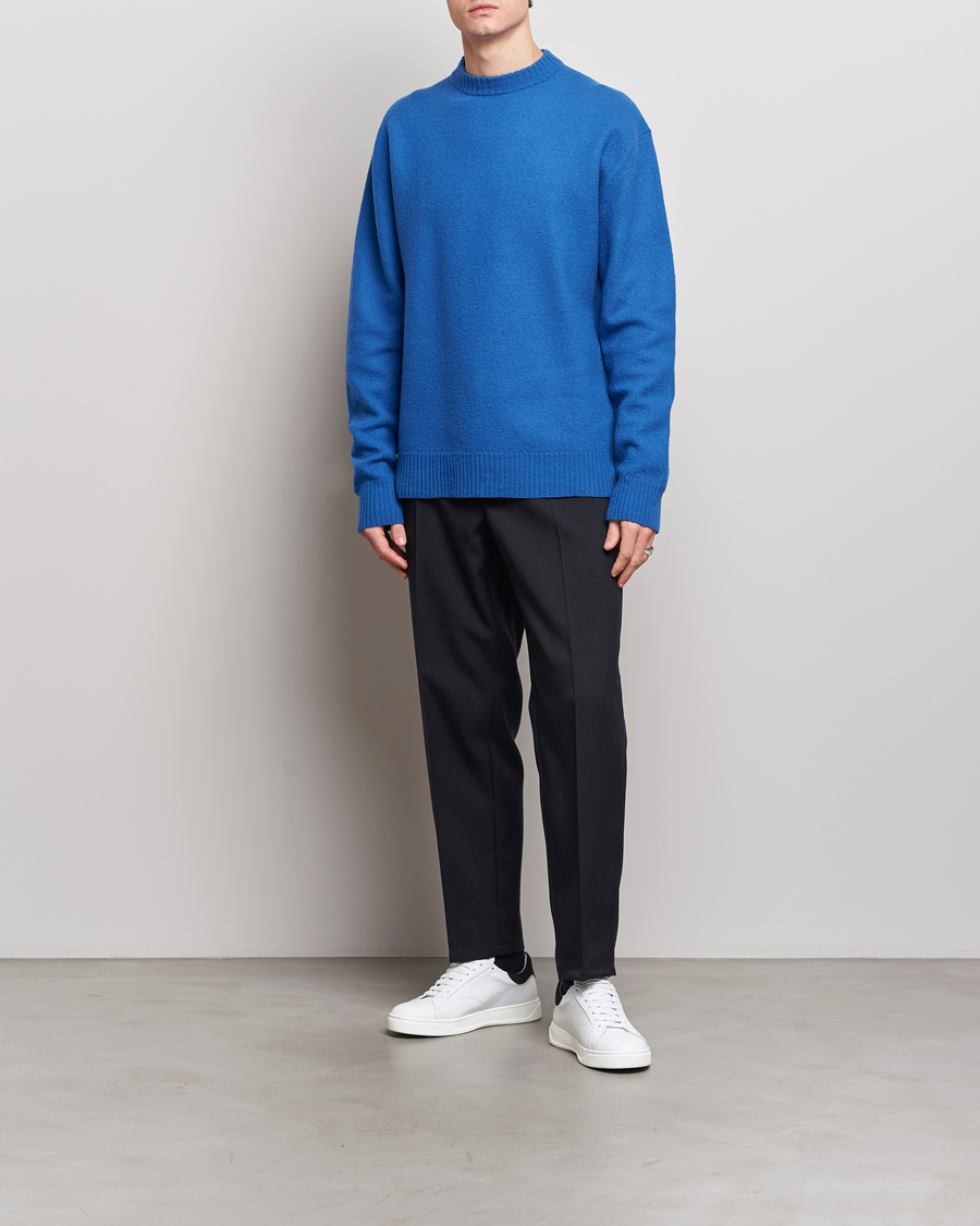 Uomini | Maglieria | Jil Sander | Lightweight Merino Wool Sweater Space Blue