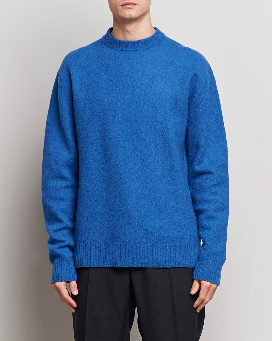Uomini | Maglieria | Jil Sander | Lightweight Merino Wool Sweater Space Blue