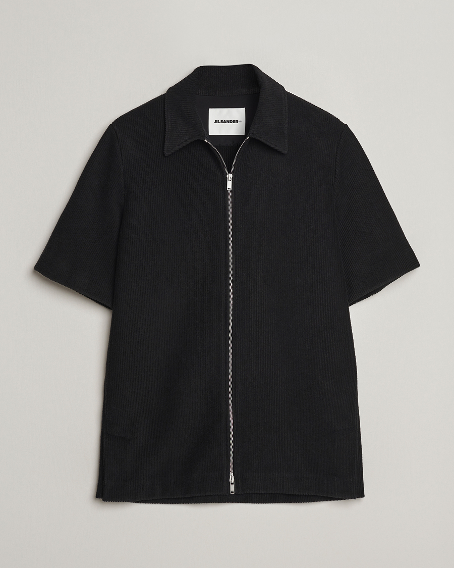Uomini | Camicie | Jil Sander | Full Zip Camp Shirt Black