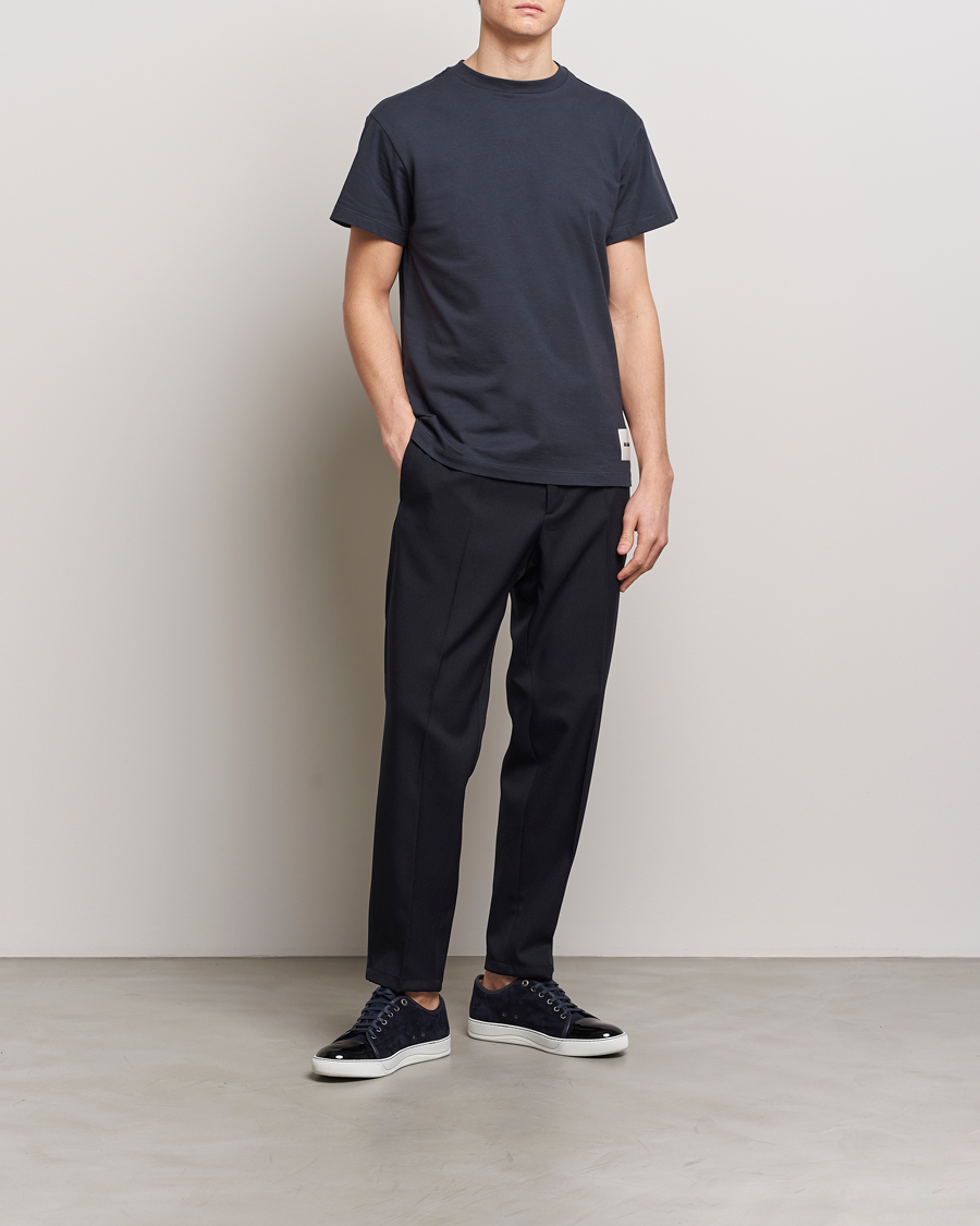 Uomini | T-shirt | Jil Sander | 3-Pack Short Sleeve T-Shirts White/Navy/Black