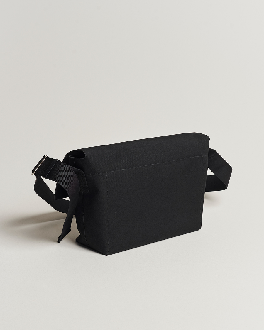 Uomini | Jil Sander Canvas/Leather Cross Body Bag Black | Jil Sander | Canvas/Leather Cross Body Bag Black